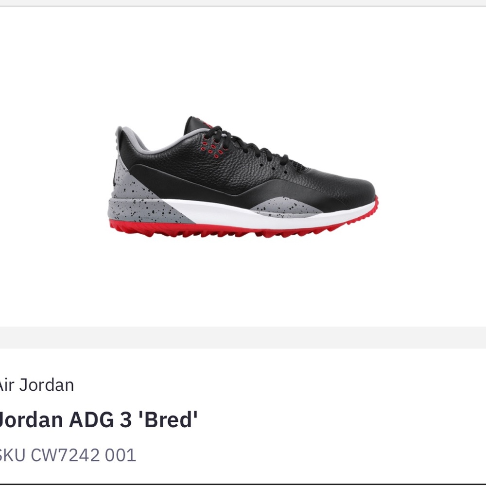 brand new jordan golf adg 3 black red. brand new in box